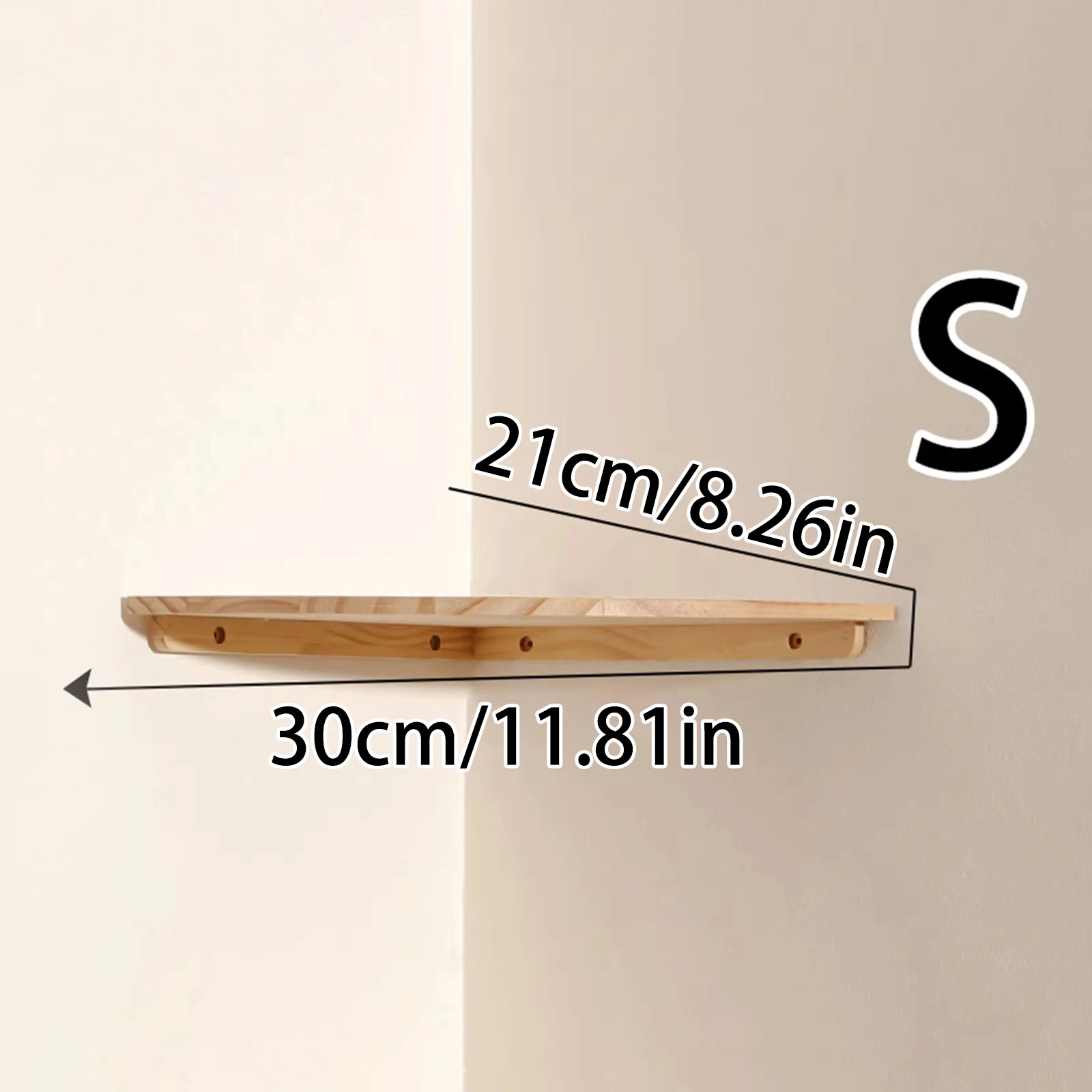 Wall Corner Shelves Wood Floating Wall Shelf Round End Wall Mounted Floating Corner Shelf for Bedroom Living Room and Kitchen Wall Corner Shelves Wood Floating Wall Shelf Round End Wall Mounted Floating Corner Shelf for Bedroom Living Room and Kitchen