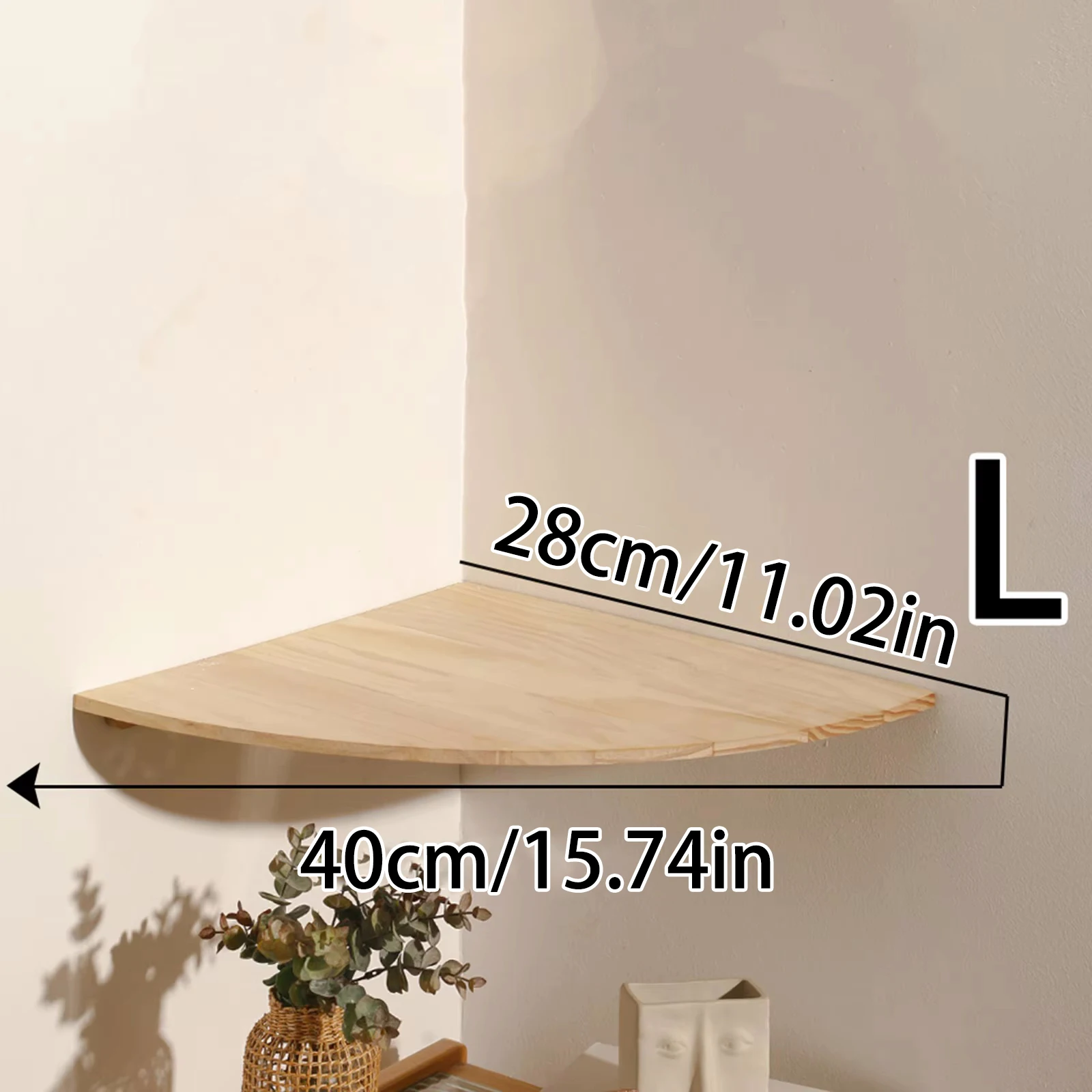 Wall Corner Shelves Wood Floating Wall Shelf Round End Wall Mounted Floating Corner Shelf for Bedroom Living Room and Kitchen Wall Corner Shelves Wood Floating Wall Shelf Round End Wall Mounted Floating Corner Shelf for Bedroom Living Room and Kitchen