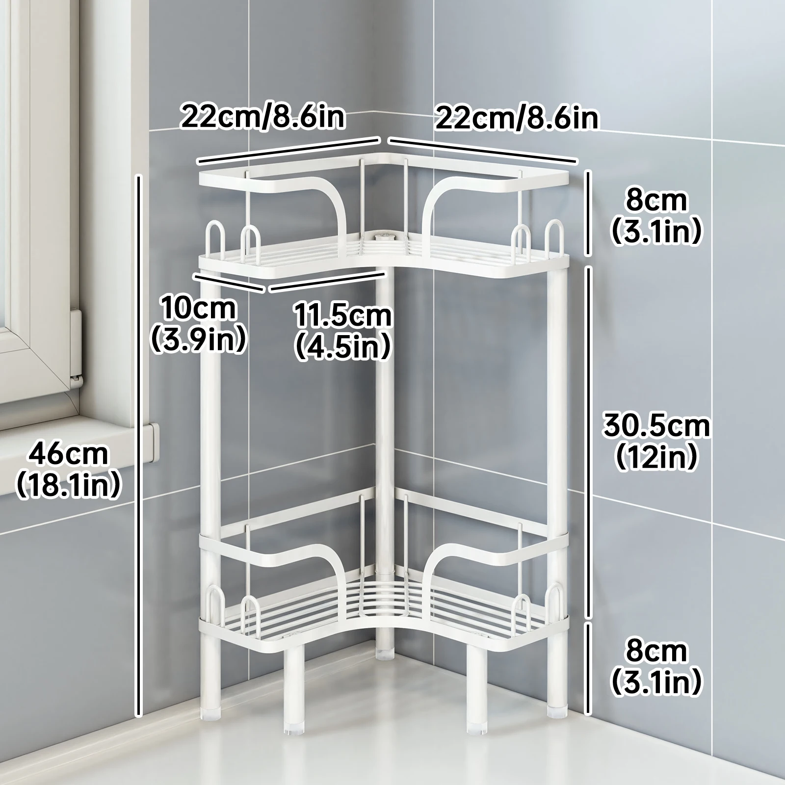1Pc Bathroom Corner Shelf Multi-Layer Storage Rack for Shower Room BATHROOM SHELVES 1Pc Bathroom Corner Shelf Multi-Layer Storage Rack for Shower Room BATHROOM SHELVES