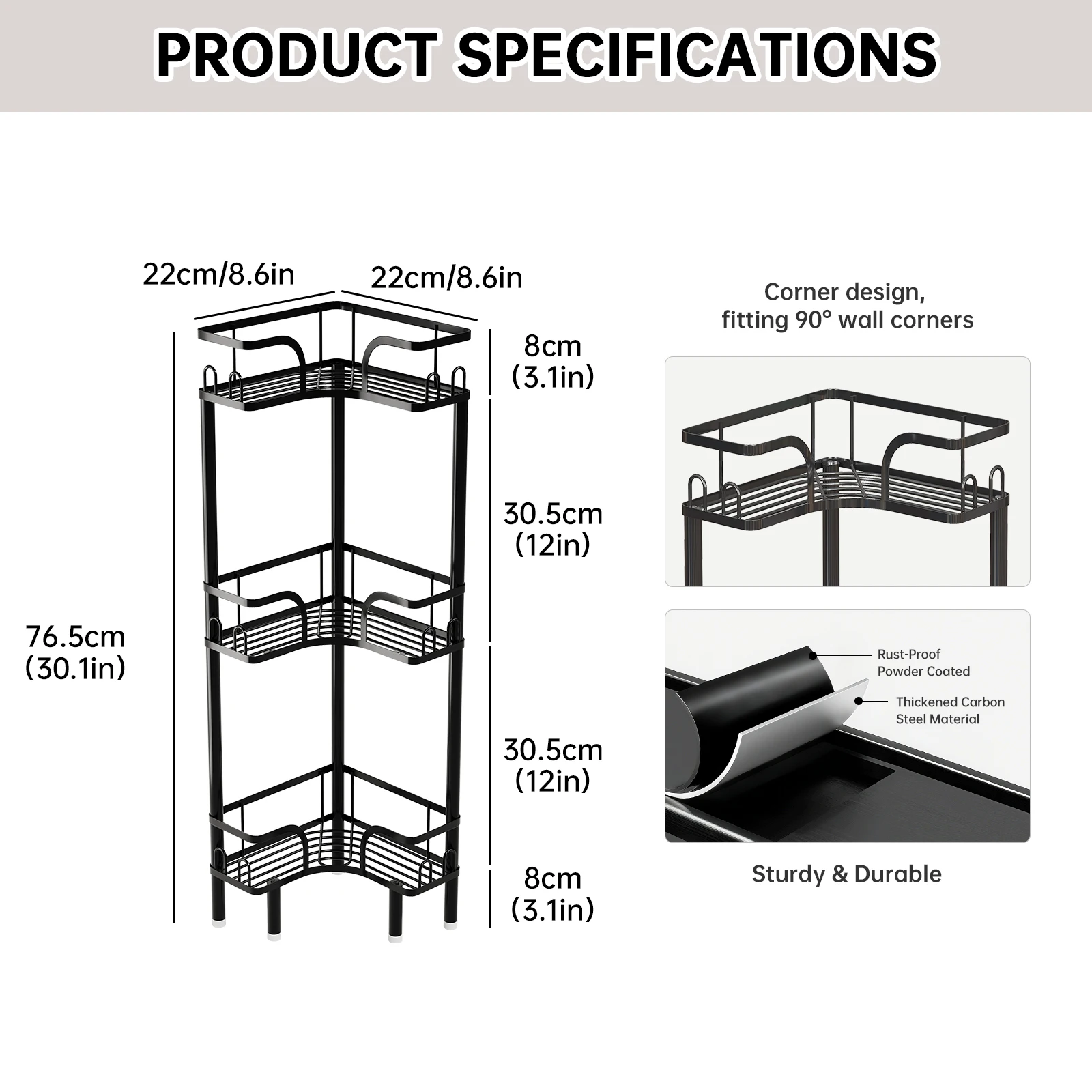 1Pc Bathroom Corner Shelf Multi-Layer Storage Rack for Shower Room, Freestanding Storage Stand for Bath Supplies, Large Spacing Floor Shower Shelf Rack Storage Stands for Bathroom 1Pc Bathroom Corner Shelf Multi-Layer Storage Rack for Shower Room, Freestanding Storage Stand for Bath Supplies, Large Spacing Floor Shower Shelf Rack Storage Stands for Bathroom
