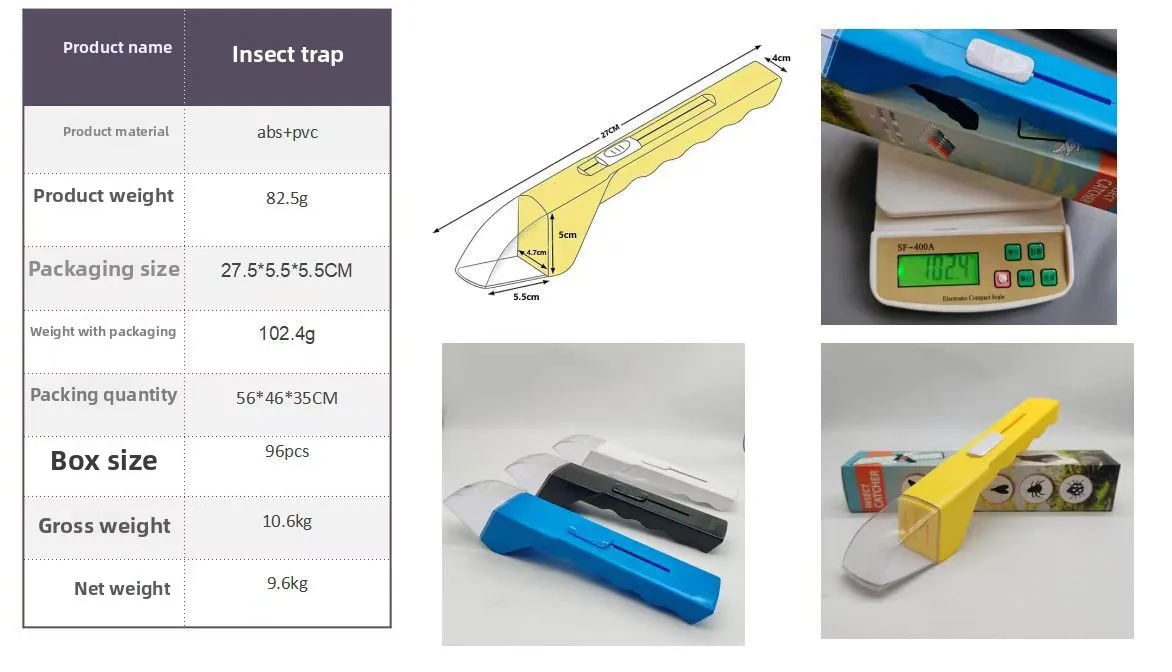 Handheld Insect Catcher Tool Portable Fly Catcher Bug Grabber Spider Catcher Insect Trap for Home Kitchen Kids Learning Tool Handheld Insect Catcher Tool Portable Fly Catcher Bug Grabber Spider Catcher Insect Trap for Home Kitchen Kids Learning Tool