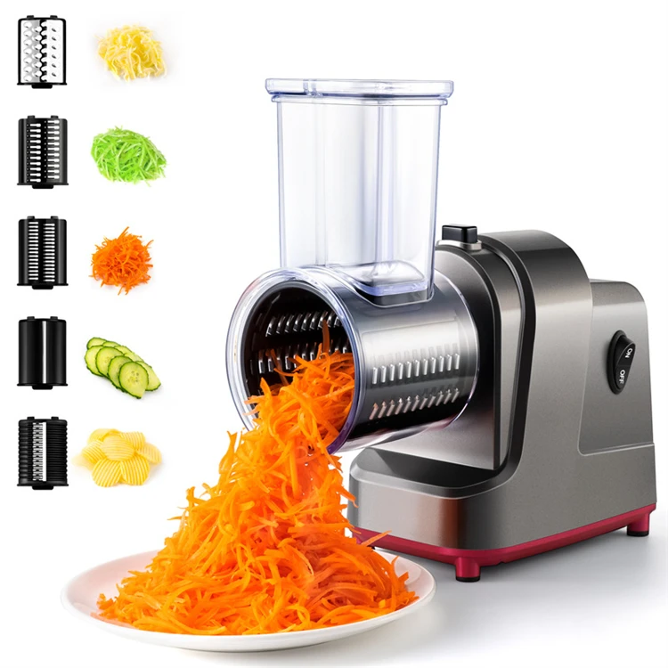 LMETJMA 250W 5 in 1 Electric Vegetable Slicer Shredder Automatic Salad Shooter Machine Cheese Grater Carrot Cabbage Cutter JT253 LMETJMA 250W 5 in 1 Electric Vegetable Slicer Shredder Automatic Salad Shooter Machine Cheese Grater Carrot Cabbage Cutter JT253