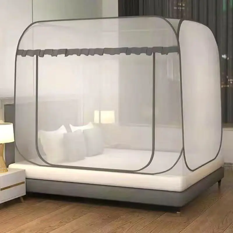 Simple Style Installation-free Yurt Mosquito Net Square Top Single Door Foldable Mosquito Net Summer Home General Mosquito Net Simple Style Installation-free Yurt Mosquito Net Square Top Single Door Foldable Mosquito Net Summer Home General Mosquito Net