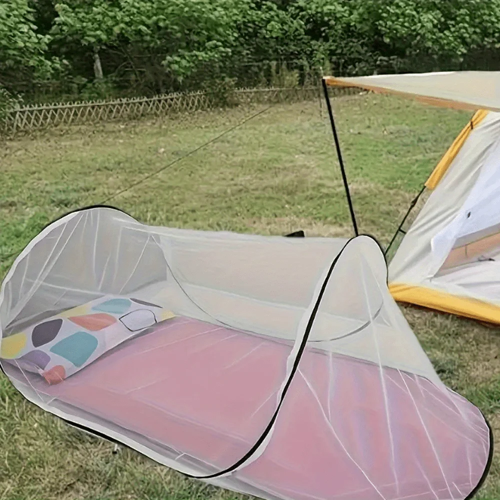 Portable Pop-Up Mosquito Net for Bed Camping Travel | Instant Setup Lightweight Durable Polyester Mesh Indoor/Outdoor Protecti Portable Pop-Up Mosquito Net for Bed Camping Travel | Instant Setup Lightweight Durable Polyester Mesh Indoor/Outdoor Protecti