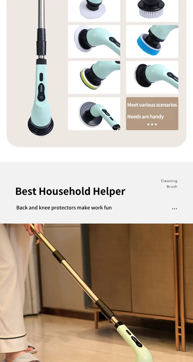 Cordless Spin Scrubber Electric Multipurpose Cleaning Brush for Kitchen Bathroom Toilet - Household Hair Brushes And Mops Cordless Spin Scrubber Electric Multipurpose Cleaning Brush for Kitchen Bathroom Toilet - Household Hair Brushes And Mops