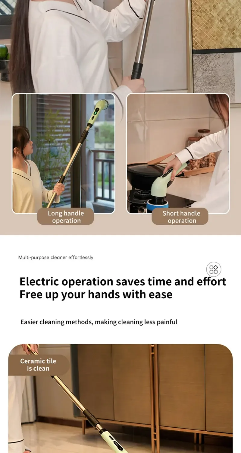 Cordless Spin Scrubber Electric Multipurpose Cleaning Brush for Kitchen Bathroom Toilet - Household Hair Brushes And Mops Cordless Spin Scrubber Electric Multipurpose Cleaning Brush for Kitchen Bathroom Toilet - Household Hair Brushes And Mops