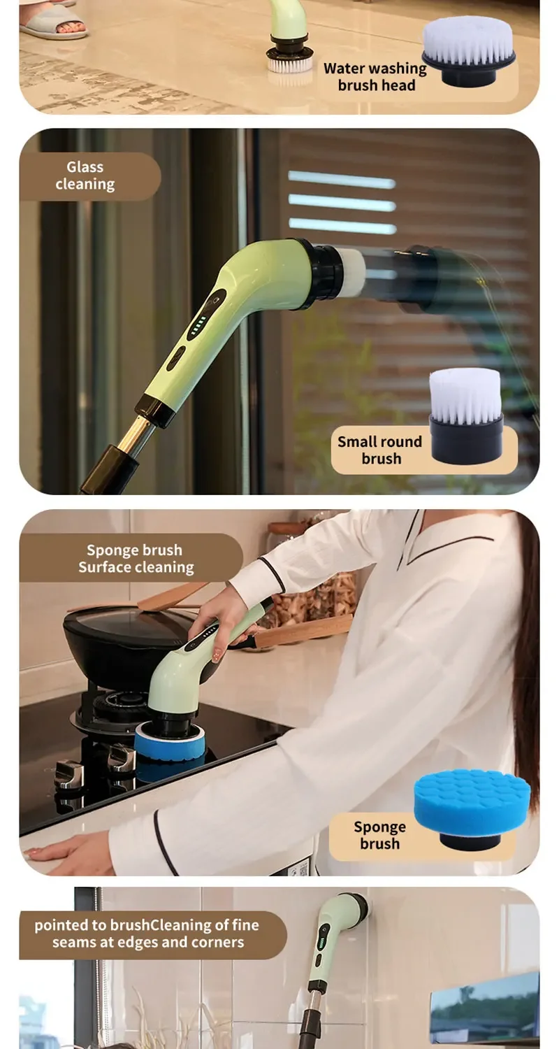 Cordless Spin Scrubber Electric Multipurpose Cleaning Brush for Kitchen Bathroom Toilet - Household Hair Brushes And Mops Cordless Spin Scrubber Electric Multipurpose Cleaning Brush for Kitchen Bathroom Toilet - Household Hair Brushes And Mops