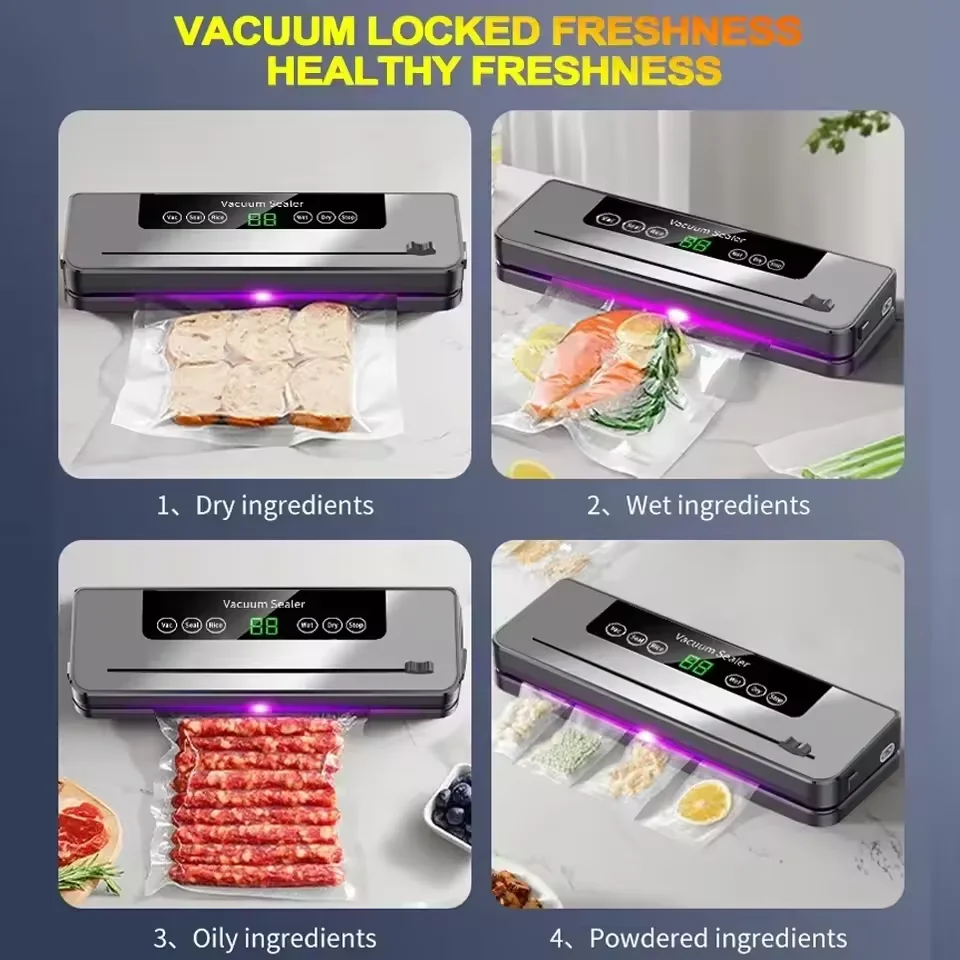 Electric Vacuum Sealer Built-in Cutter KITCHEN & DINNING Electric Vacuum Sealer Built-in Cutter KITCHEN & DINNING