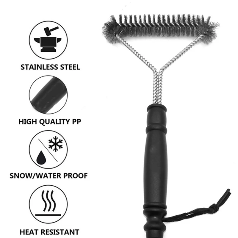 New Kitchen Accessories BBQ Grill Brush and Scraper Barbecue Kit Cleaning Brush Stainless Steel Tools Wire Bristles Triangle New Kitchen Accessories BBQ Grill Brush and Scraper Barbecue Kit Cleaning Brush Stainless Steel Tools Wire Bristles Triangle
