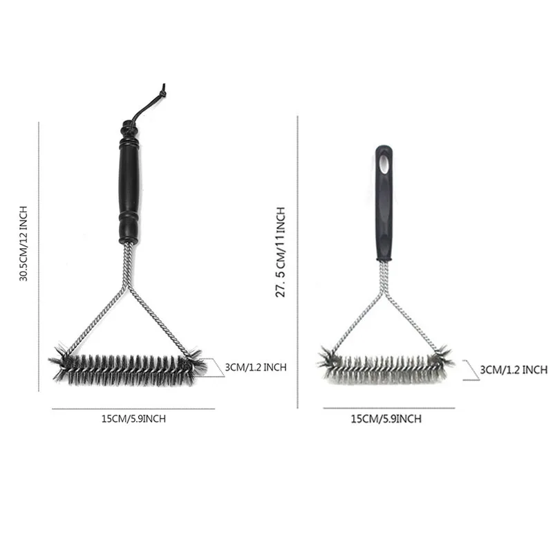 New Kitchen Accessories BBQ Grill Brush and Scraper Barbecue Kit Cleaning Brush Stainless Steel Tools Wire Bristles Triangle New Kitchen Accessories BBQ Grill Brush and Scraper Barbecue Kit Cleaning Brush Stainless Steel Tools Wire Bristles Triangle