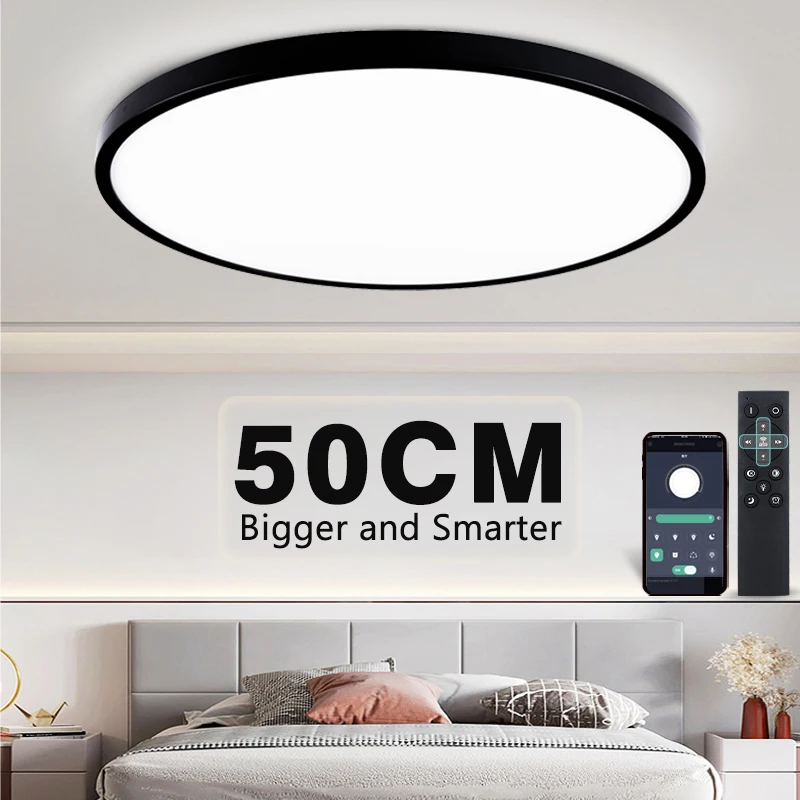 50CM Large Ceiling lamp Smart APP/ Remote Control Dimmable for Bedroom 48W Ceiling Lights AC 110/220V led lights for Living room 50CM Large Ceiling lamp Smart APP/ Remote Control Dimmable for Bedroom 48W Ceiling Lights AC 110/220V led lights for Living room