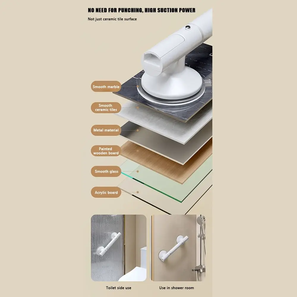 Fashion Anti Slip Hand Grips Shower Tub Grab Handle Safety Bathroom Aid Bath Hardware Safe Handle Handrail Grip Rail