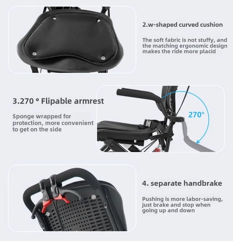 Wheelchair Light Folding Old Man