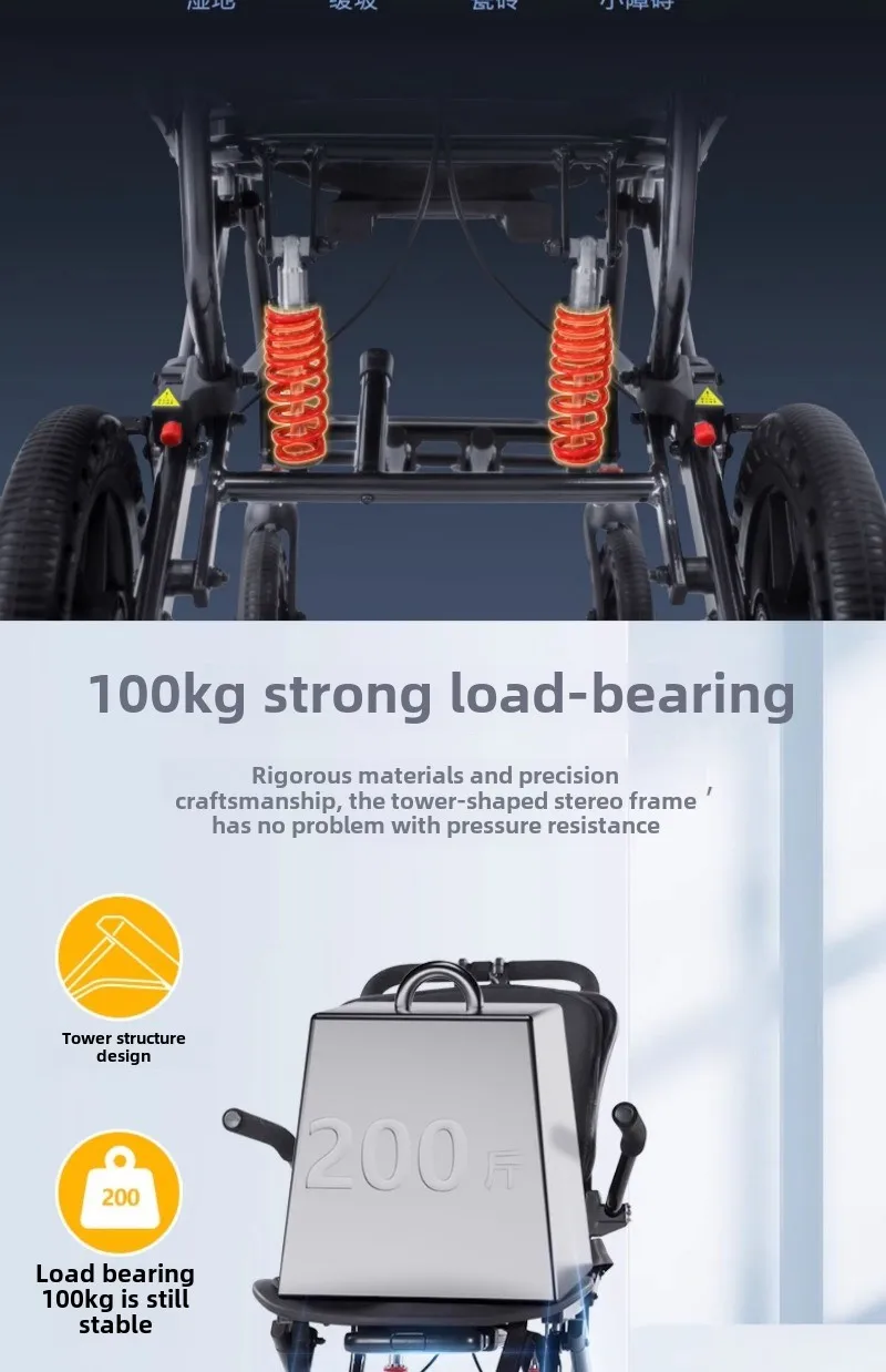 Wheelchair Light Folding Old Man