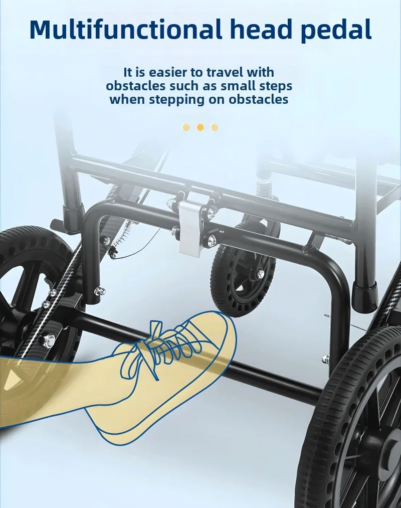 Wheelchair Light Folding Old Man
