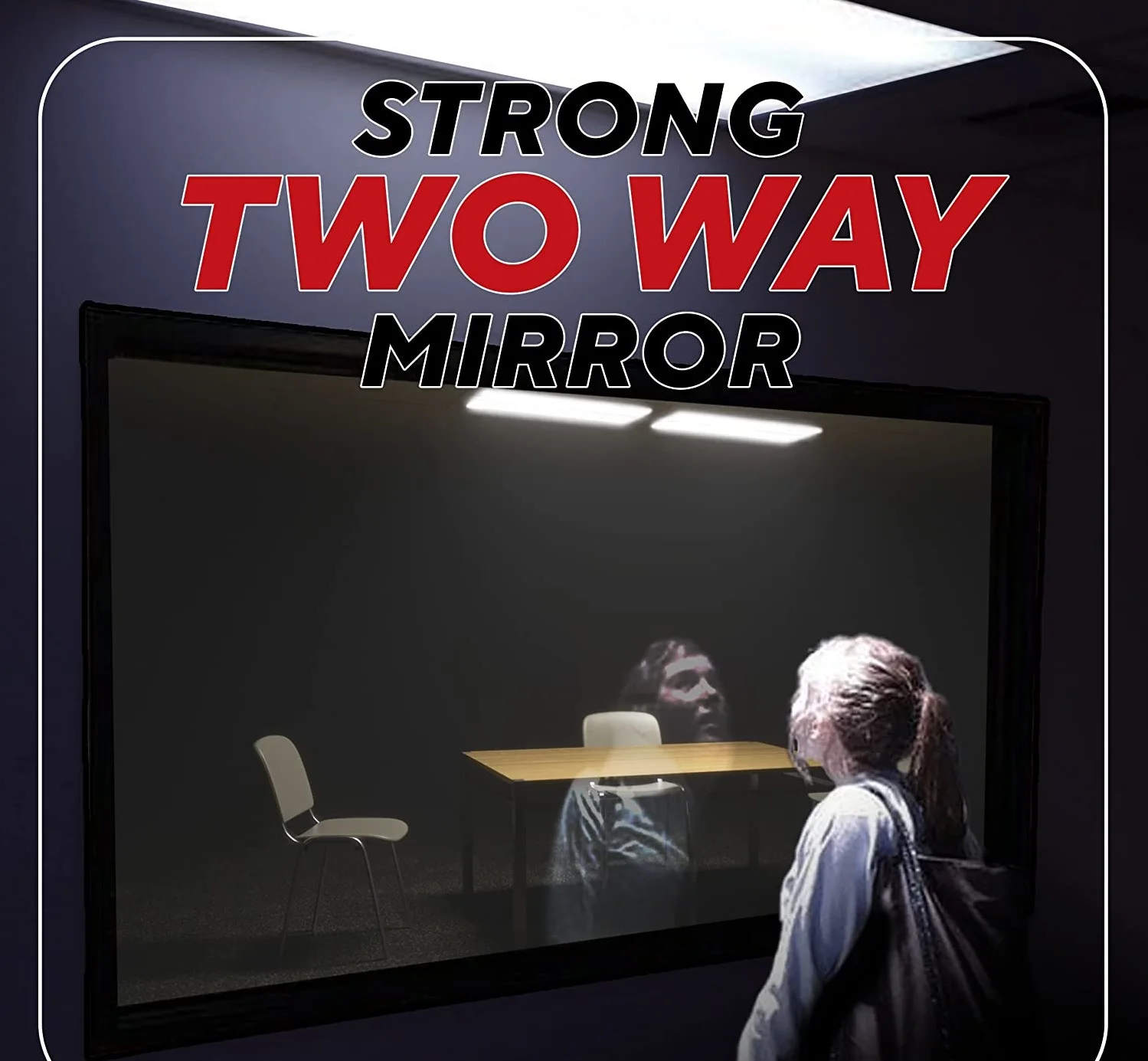 300x400x3MM Double Sides Mirror Acrylic (PMMA) Two-Way/See-through Infinity/Illusion/Smart/Surveillance Mirror