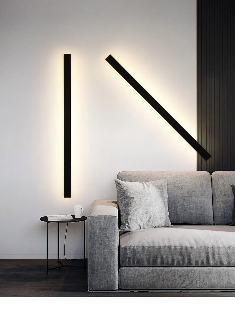Outdoor waterproof wall lamp LED  strip background wall lamp stair garden lamp living room bedroom bedside ip65 wall lights