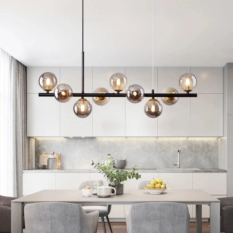 Glass Ball 11 Heads Hanging Lamp for Kitchen Living Dining Room Suspension Luminaire Design LIGHTING Glass Ball 11 Heads Hanging Lamp for Kitchen Living Dining Room Suspension Luminaire Design LIGHTING
