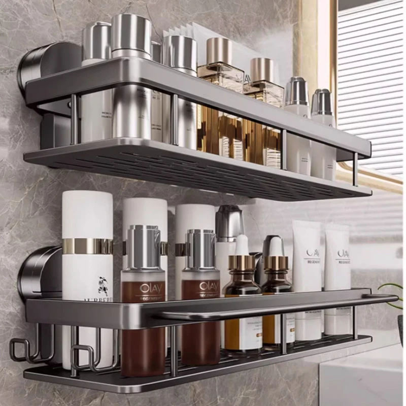No Drill Suction Cup Adhesive Bathroom Rack BATHROOM SHELVES No Drill Suction Cup Adhesive Bathroom Rack BATHROOM SHELVES