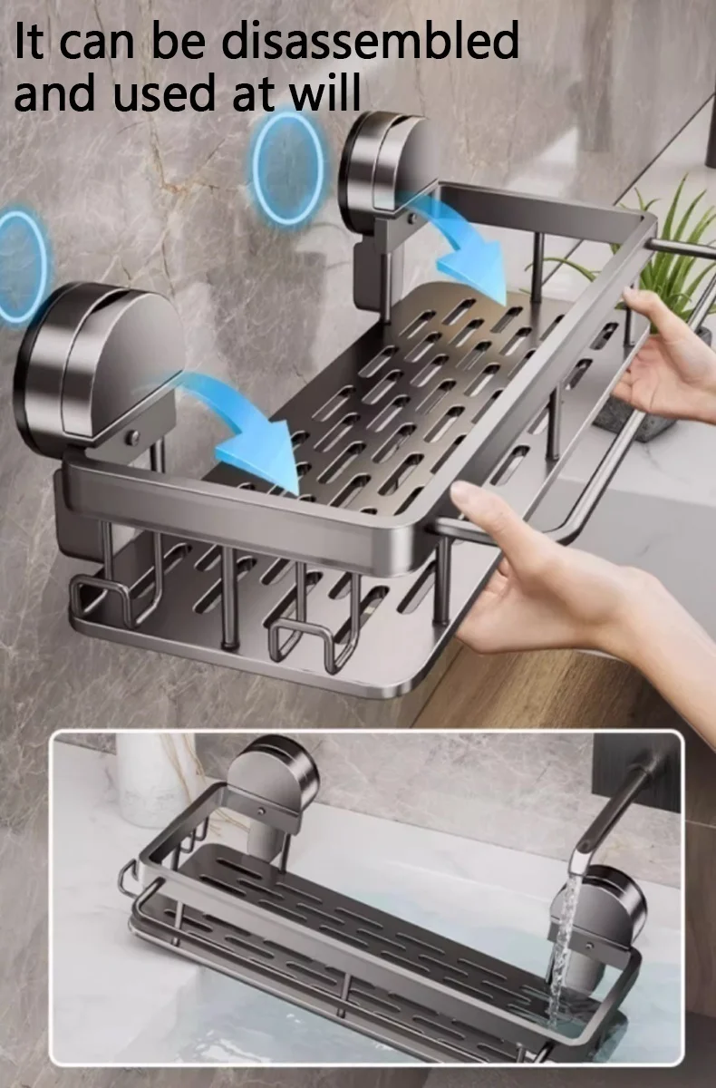 No Drill Suction Cup Adhesive Bathroom Rack Bathroom Shelf Toilet Aluminum Hanging Rack Bathroom Organizer Hang On The Wall No Drill Suction Cup Adhesive Bathroom Rack Bathroom Shelf Toilet Aluminum Hanging Rack Bathroom Organizer Hang On The Wall