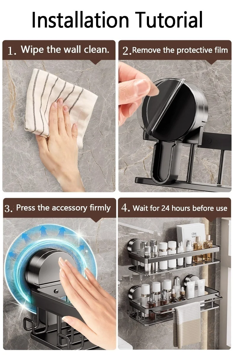 No Drill Suction Cup Adhesive Bathroom Rack Bathroom Shelf Toilet Aluminum Hanging Rack Bathroom Organizer Hang On The Wall No Drill Suction Cup Adhesive Bathroom Rack Bathroom Shelf Toilet Aluminum Hanging Rack Bathroom Organizer Hang On The Wall