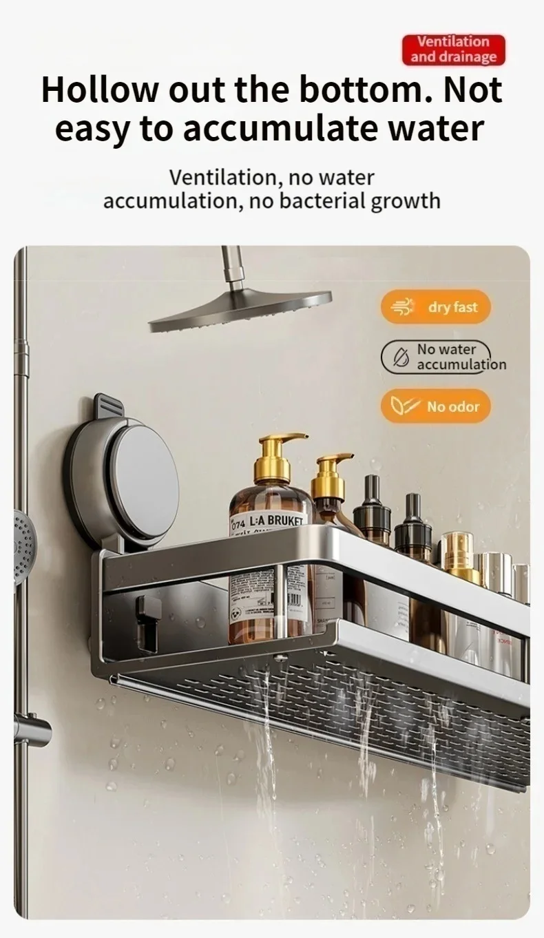 Bathroom No Drill Suction Cup Suction Rack Bathroom Shelf Toilet Space Aluminum Hanging Rack Bathroom Organizer Hang On The Wall Bathroom No Drill Suction Cup Suction Rack Bathroom Shelf Toilet Space Aluminum Hanging Rack Bathroom Organizer Hang On The Wall