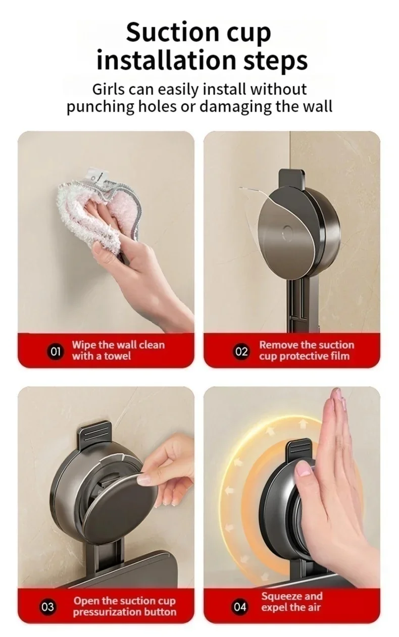 Bathroom No Drill Suction Cup Suction Rack Bathroom Shelf Toilet Space Aluminum Hanging Rack Bathroom Organizer Hang On The Wall Bathroom No Drill Suction Cup Suction Rack Bathroom Shelf Toilet Space Aluminum Hanging Rack Bathroom Organizer Hang On The Wall