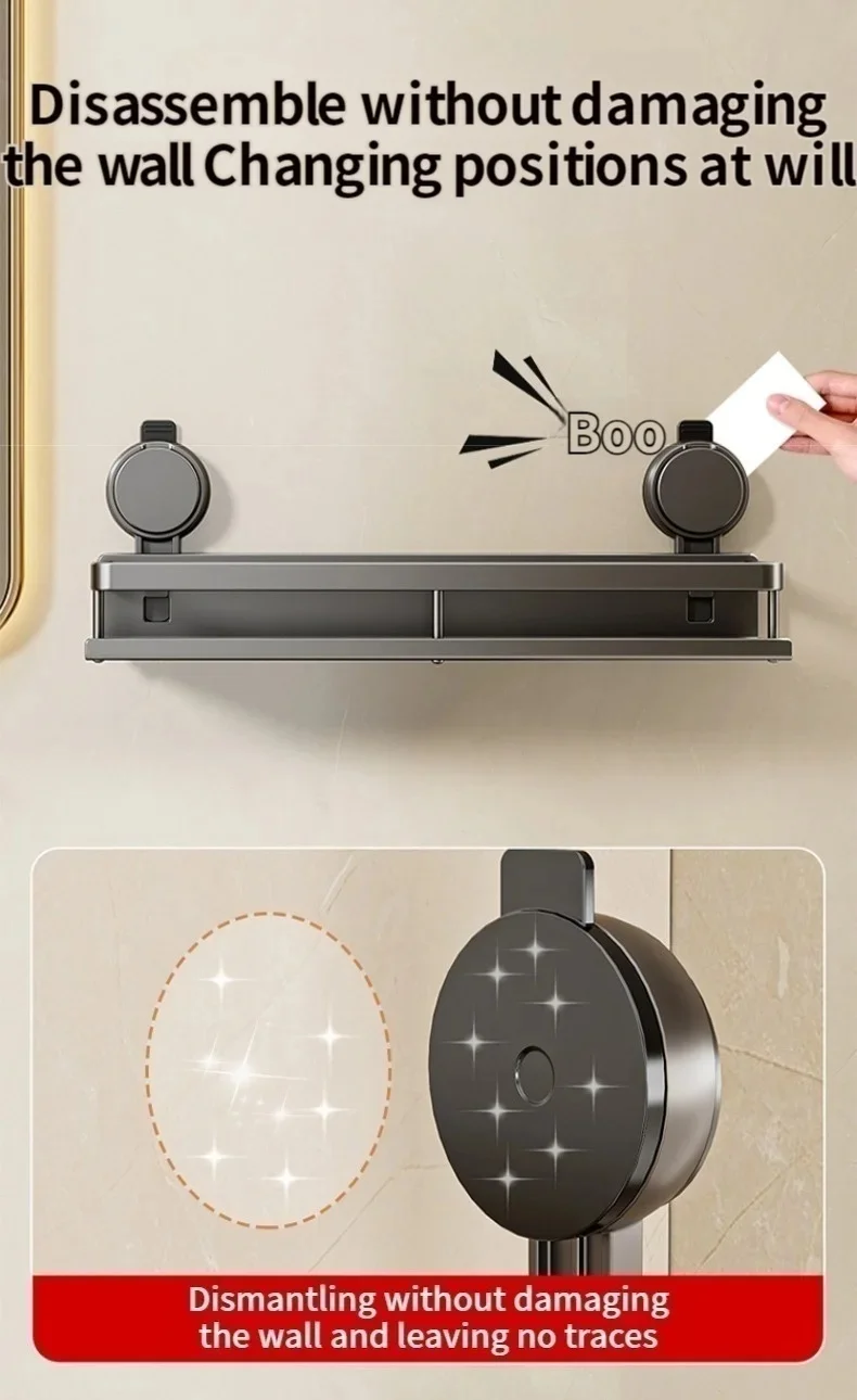 Bathroom No Drill Suction Cup Suction Rack Bathroom Shelf Toilet Space Aluminum Hanging Rack Bathroom Organizer Hang On The Wall Bathroom No Drill Suction Cup Suction Rack Bathroom Shelf Toilet Space Aluminum Hanging Rack Bathroom Organizer Hang On The Wall