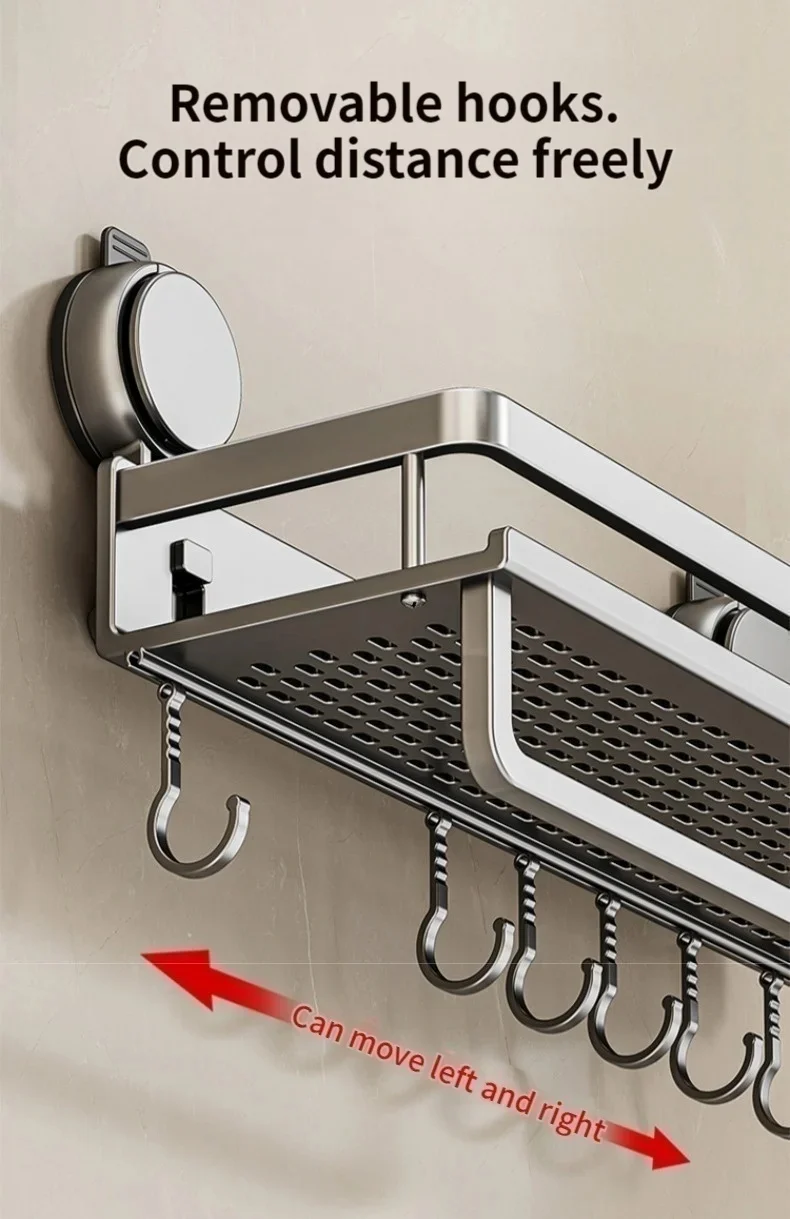 Bathroom No Drill Suction Cup Suction Rack Bathroom Shelf Toilet Space Aluminum Hanging Rack Bathroom Organizer Hang On The Wall Bathroom No Drill Suction Cup Suction Rack Bathroom Shelf Toilet Space Aluminum Hanging Rack Bathroom Organizer Hang On The Wall