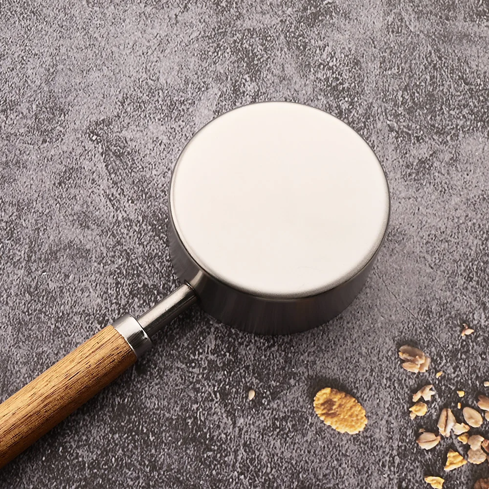 Gold Wooden Handle Stainless Steel Measuring Cups Spoons Baking Tools Coffee Measuring Spoon Set Bartending Scale Accessories
