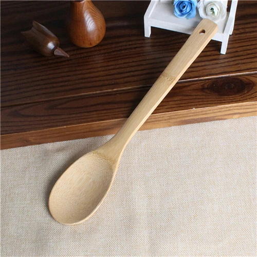 6 Pieces Bamboo Spoon Spatula Kitchen Utensil Wooden Cooking Tool Mixing Set 6 Pieces Bamboo Spoon Spatula Kitchen Utensil Wooden Cooking Tool Mixing Set