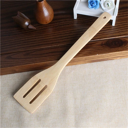 6 Pieces Bamboo Spoon Spatula Kitchen Utensil Wooden Cooking Tool Mixing Set 6 Pieces Bamboo Spoon Spatula Kitchen Utensil Wooden Cooking Tool Mixing Set