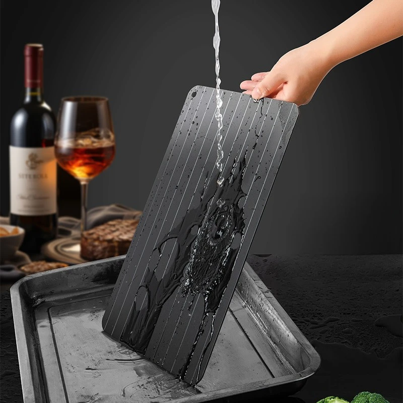 Fast Defrosting Tray for Frozen Meat Large Size Thawing Plate with Groove Design Defrost Food Rapid Safer Kitchen Gadgets Tools Fast Defrosting Tray for Frozen Meat Large Size Thawing Plate with Groove Design Defrost Food Rapid Safer Kitchen Gadgets Tools