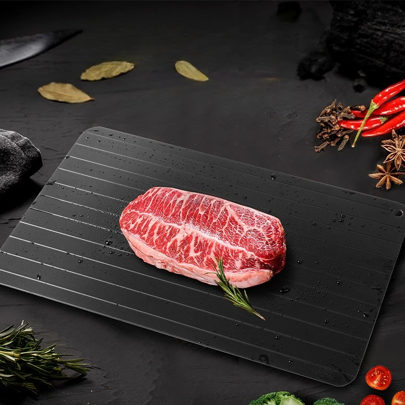 Fast Defrosting Tray for Frozen Meat Large Size Thawing Plate with Groove Design Defrost Food Rapid Safer Kitchen Gadgets Tools Fast Defrosting Tray for Frozen Meat Large Size Thawing Plate with Groove Design Defrost Food Rapid Safer Kitchen Gadgets Tools