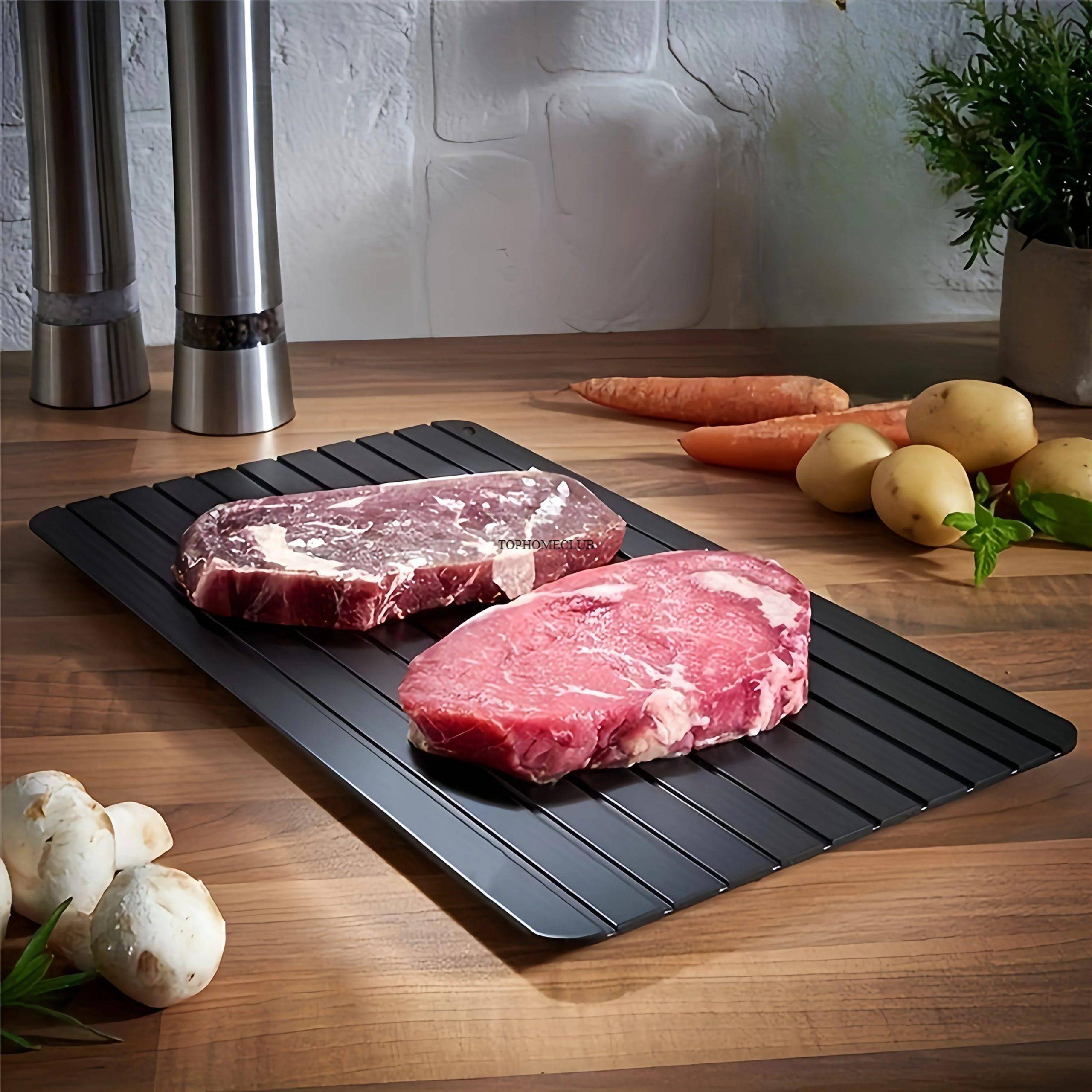 Fast Defrosting Tray for Frozen Meat Large Size Thawing Plate with Groove Design Defrost Food Rapid Safer Kitchen Gadgets Tools Fast Defrosting Tray for Frozen Meat Large Size Thawing Plate with Groove Design Defrost Food Rapid Safer Kitchen Gadgets Tools