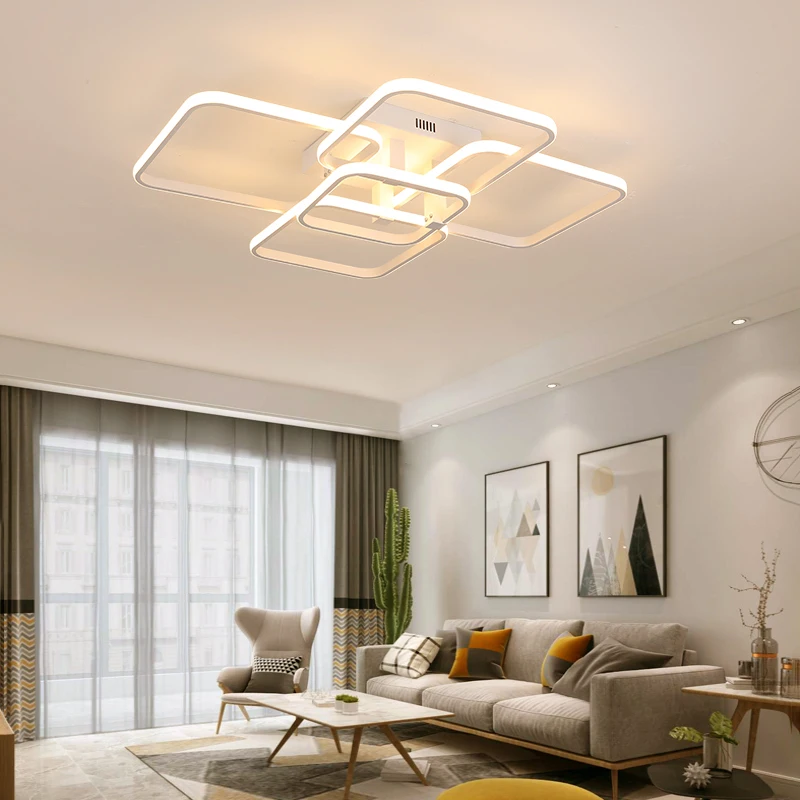 Black/White Modern LED Ceiling Chandelier,Living Room LED Chandelier Lamp,dimmable Bedroom Ceiling Light Fixture,3-6 head lustre Black/White Modern LED Ceiling Chandelier,Living Room LED Chandelier Lamp,dimmable Bedroom Ceiling Light Fixture,3-6 head lustre