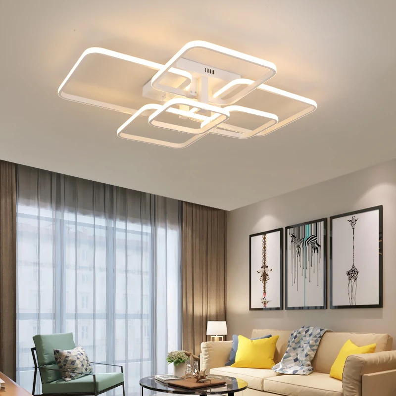 Black/White Modern LED Ceiling Chandelier,Living Room LED Chandelier Lamp,dimmable Bedroom Ceiling Light Fixture,3-6 head lustre Black/White Modern LED Ceiling Chandelier,Living Room LED Chandelier Lamp,dimmable Bedroom Ceiling Light Fixture,3-6 head lustre