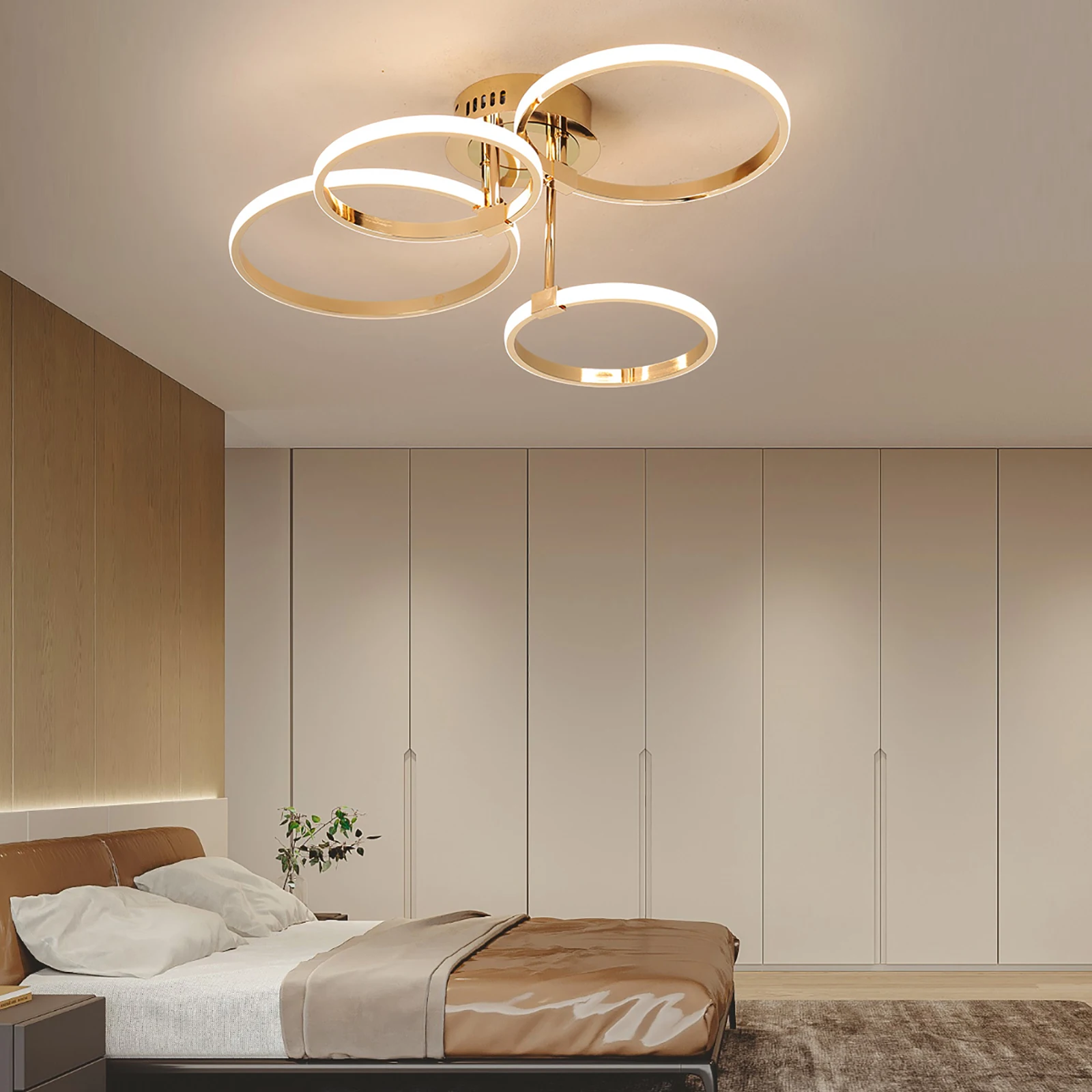 Modern LED Ceiling Chandelier for Living Bedroom,Round Dimmable Ceiling Lamp,Gold/Chrome/Black Bedroom Ceiling Light Fixture Modern LED Ceiling Chandelier for Living Bedroom,Round Dimmable Ceiling Lamp,Gold/Chrome/Black Bedroom Ceiling Light Fixture