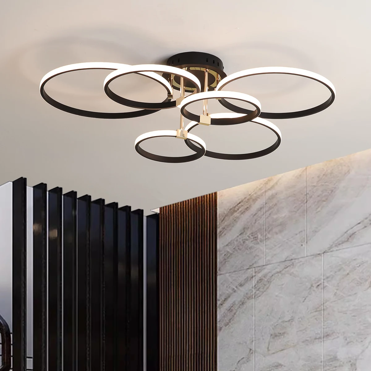 Modern LED Ceiling Chandelier for Living Bedroom,Round Dimmable Ceiling Lamp,Gold/Chrome/Black Bedroom Ceiling Light Fixture Modern LED Ceiling Chandelier for Living Bedroom,Round Dimmable Ceiling Lamp,Gold/Chrome/Black Bedroom Ceiling Light Fixture