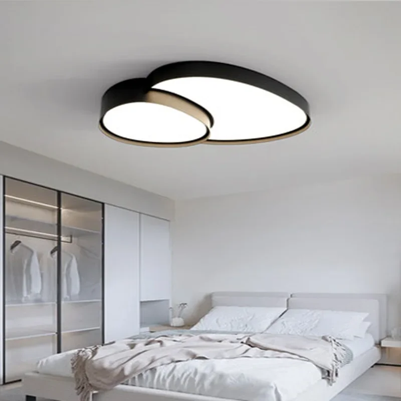 Modern Simple LED Ceiling Lamp Remote Control Black White Light Home Creative Indoor Lighting Bedroom Living Dining Room Fixture Modern Simple LED Ceiling Lamp Remote Control Black White Light Home Creative Indoor Lighting Bedroom Living Dining Room Fixture