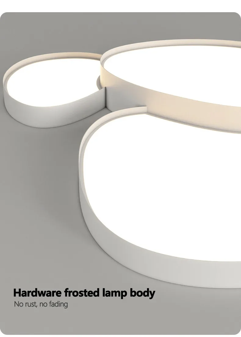 Modern Simple LED Ceiling Lamp Remote Control Black White Light Home Creative Indoor Lighting Bedroom Living Dining Room Fixture