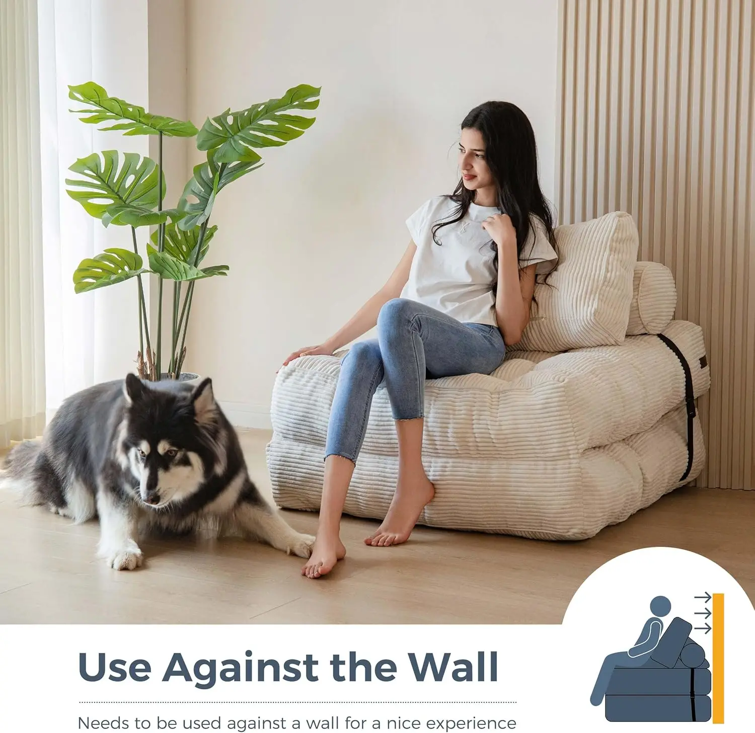 Folding Sofa Bed, Convertible Sleeper Chair with Pillow Foldable Matress, Portable Fold Out Chair Bed Comfy Floor Sofa Lounge Folding Sofa Bed, Convertible Sleeper Chair with Pillow Foldable Matress, Portable Fold Out Chair Bed Comfy Floor Sofa Lounge