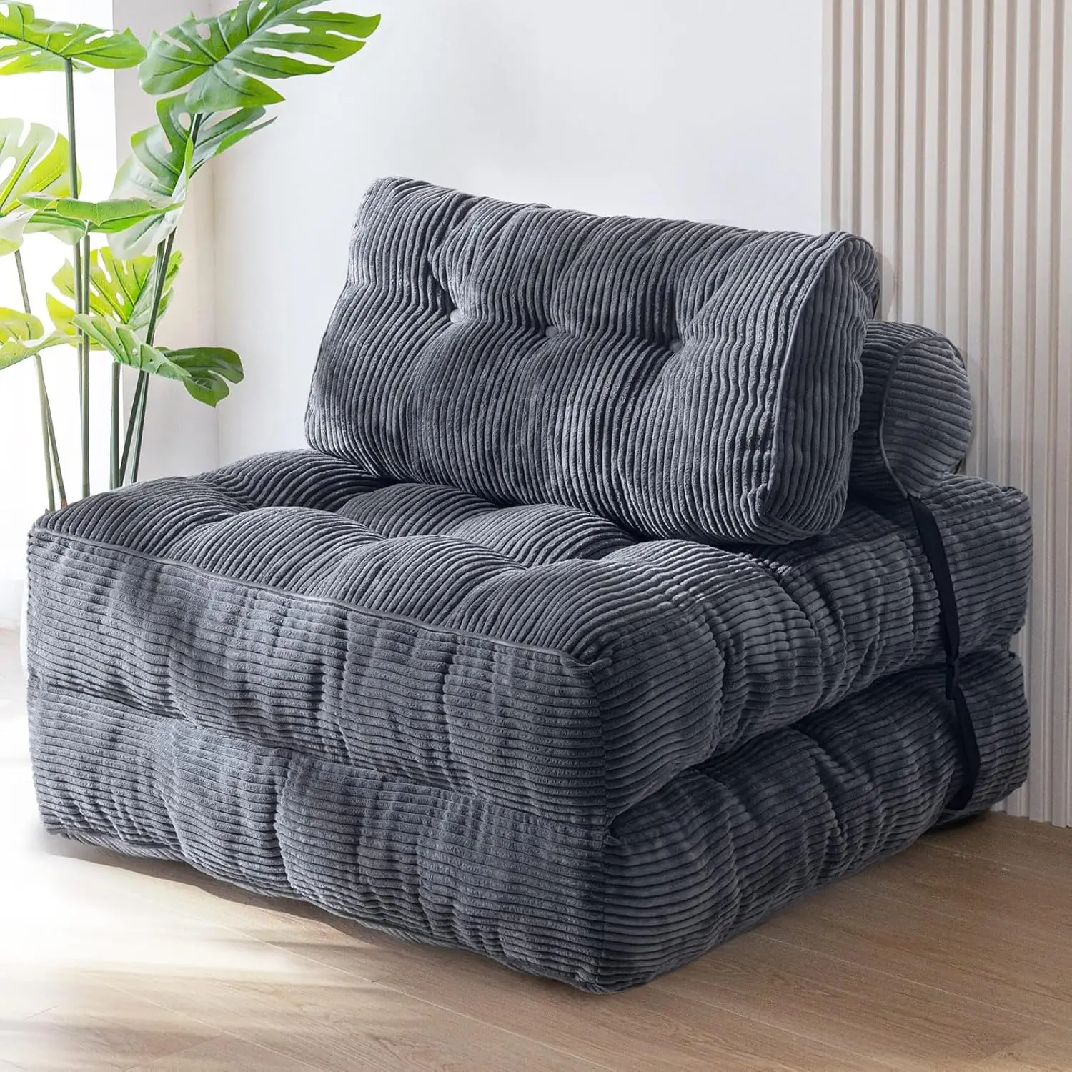 Folding Sofa Bed, Convertible Sleeper Chair with Pillow Foldable Matress, Portable Fold Out Chair Bed Comfy Floor Sofa Lounge Folding Sofa Bed, Convertible Sleeper Chair with Pillow Foldable Matress, Portable Fold Out Chair Bed Comfy Floor Sofa Lounge