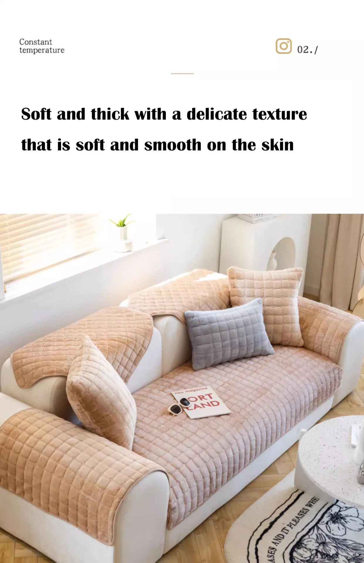 Plush Plaid Sofa Cushion Non-slip Universal Living Room Sofa Cover Flannel Thickened Velvet Sofa Backrest Plush Towel All Season Plush Plaid Sofa Cushion Non-slip Universal Living Room Sofa Cover Flannel Thickened Velvet Sofa Backrest Plush Towel All Season