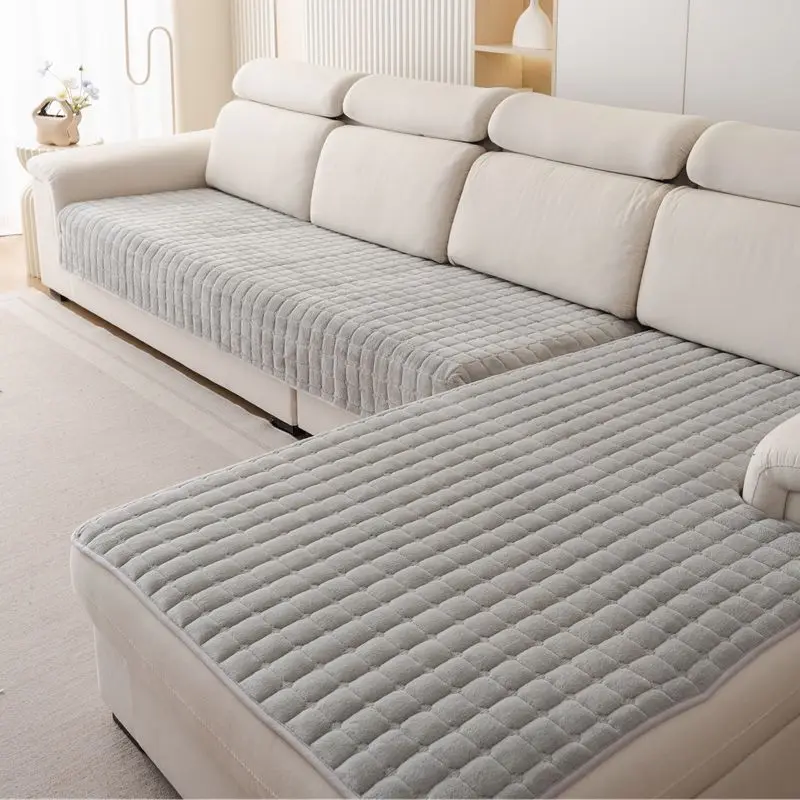 Plush Plaid Sofa Cushion Non-slip Universal Living Room Sofa Cover Flannel Thickened Velvet Sofa Backrest Plush Towel All Season Plush Plaid Sofa Cushion Non-slip Universal Living Room Sofa Cover Flannel Thickened Velvet Sofa Backrest Plush Towel All Season