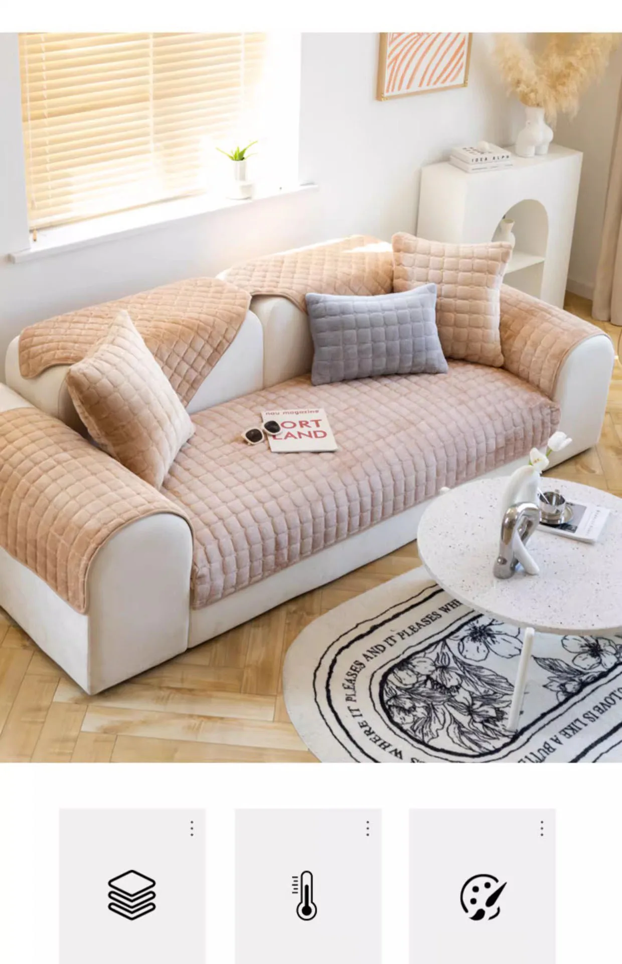 Plush Plaid Sofa Cushion Non-slip Universal Living Room Sofa Cover Flannel Thickened Velvet Sofa Backrest Plush Towel All Season Plush Plaid Sofa Cushion Non-slip Universal Living Room Sofa Cover Flannel Thickened Velvet Sofa Backrest Plush Towel All Season