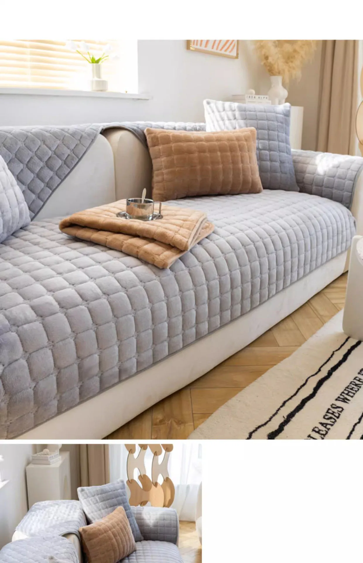 Plush Plaid Sofa Cushion Non-slip Universal Living Room Sofa Cover Flannel Thickened Velvet Sofa Backrest Plush Towel All Season Plush Plaid Sofa Cushion Non-slip Universal Living Room Sofa Cover Flannel Thickened Velvet Sofa Backrest Plush Towel All Season