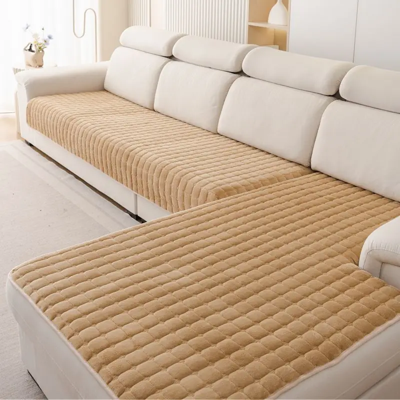 Plush Plaid Sofa Cushion Non-slip Universal Living Room Sofa Cover Flannel Thickened Velvet Sofa Backrest Plush Towel All Season Plush Plaid Sofa Cushion Non-slip Universal Living Room Sofa Cover Flannel Thickened Velvet Sofa Backrest Plush Towel All Season
