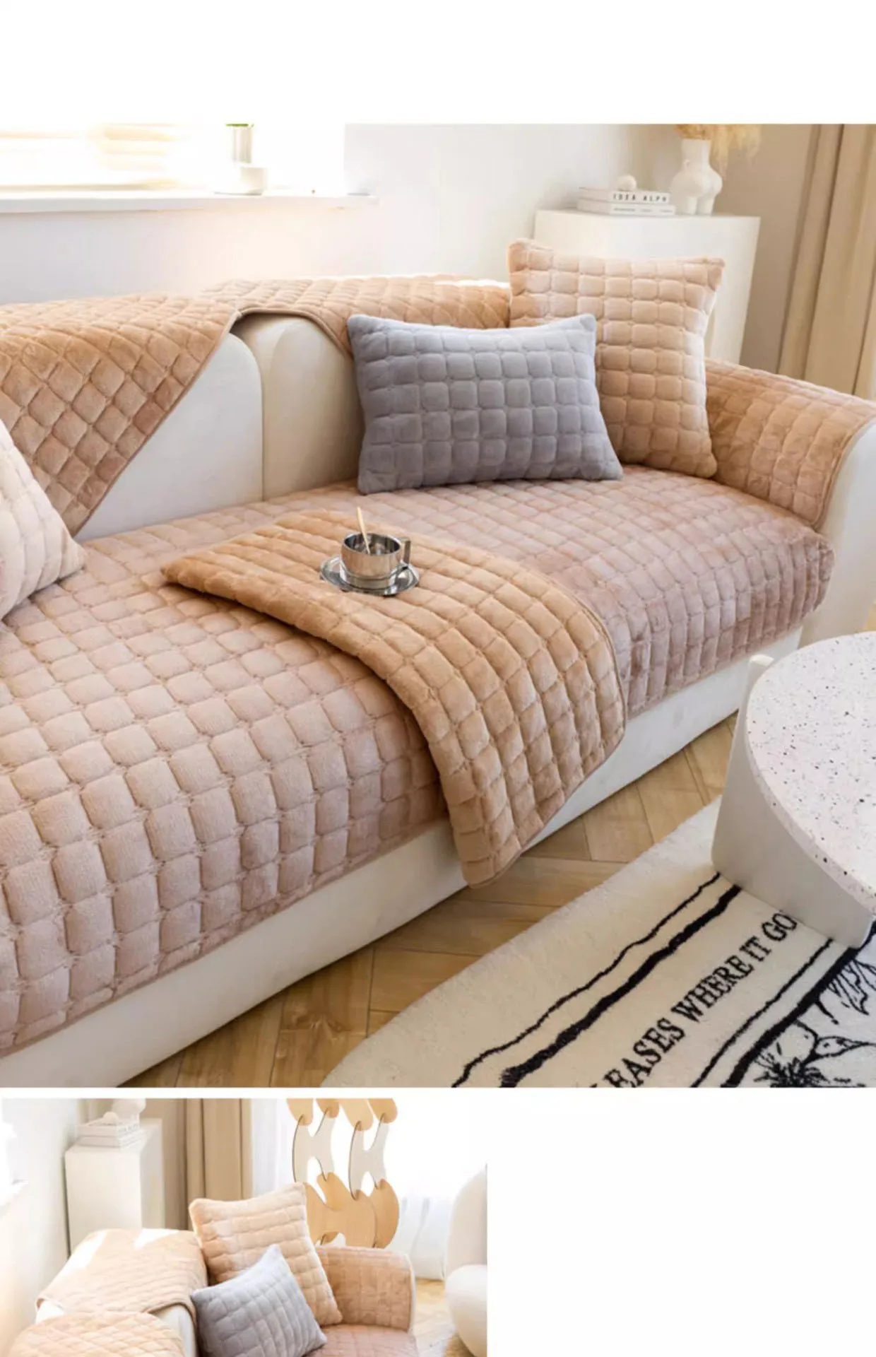 Plush Plaid Sofa Cushion Non-slip Universal Living Room Sofa Cover Flannel Thickened Velvet Sofa Backrest Plush Towel All Season Plush Plaid Sofa Cushion Non-slip Universal Living Room Sofa Cover Flannel Thickened Velvet Sofa Backrest Plush Towel All Season