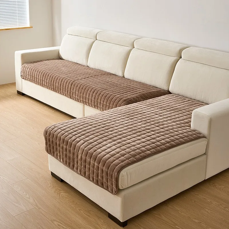 Plush Plaid Sofa Cushion Non-slip Universal Living Room Sofa Cover Flannel Thickened Velvet Sofa Backrest Plush Towel All Season Plush Plaid Sofa Cushion Non-slip Universal Living Room Sofa Cover Flannel Thickened Velvet Sofa Backrest Plush Towel All Season